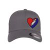 315 Syracuse - grateful dead thunderbolt heart side logo embroidered flexfit hat