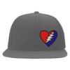 315 Syracuse - grateful dead thunderbolt heart side logo embroidered flexfit hat