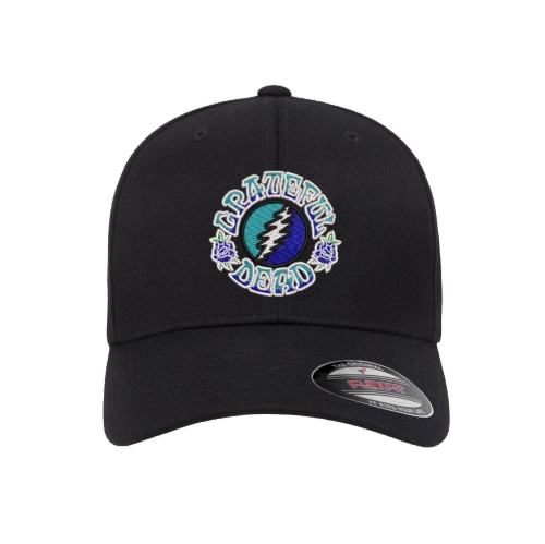 315 Syracuse - grateful dead blue rose logo embroidered flexfit hat