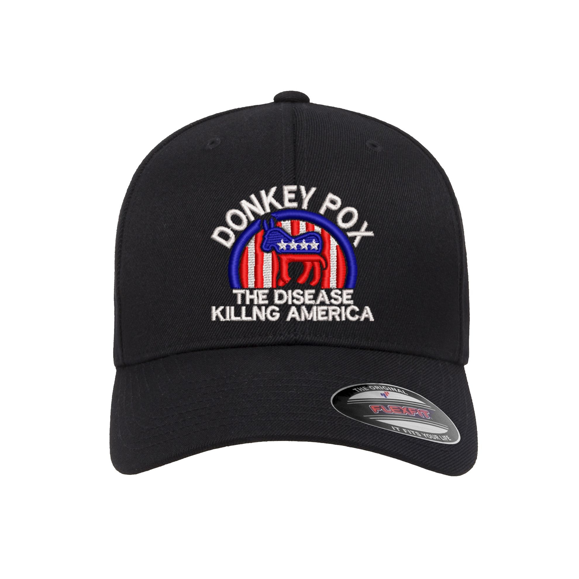 315 Syracuse - donkey pox the disease killing america logo embroidered flexfit hat