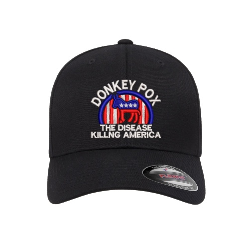 315 Syracuse - donkey pox the disease killing america logo embroidered flexfit hat