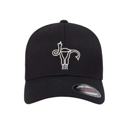 315 Syracuse - uterus middle finger logo embroidered flexfit hat