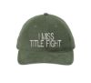 315 Syracuse - i miss title fight embroidered green corduroy hat metal buckle closure