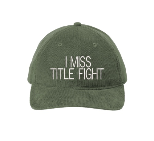 315 Syracuse - i miss title fight embroidered green corduroy hat metal buckle closure